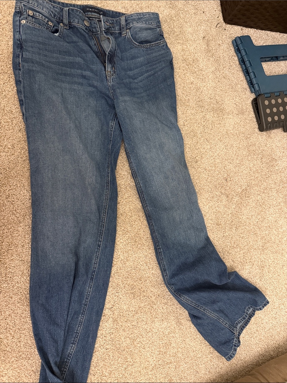 Aeropostale Women's Boot Cut Jeans in Medium Blue Wash